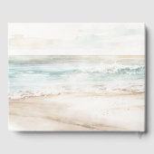 Strand palmen tropische zomer bruiloft gastenboek (Achterkant)