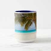 strand palmtakken bomen tropisch eiland zand zee mok (Midden)