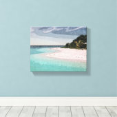 Strand, Paradijs, Eiland Canvas Afdruk (Insitu (Houten vloer))