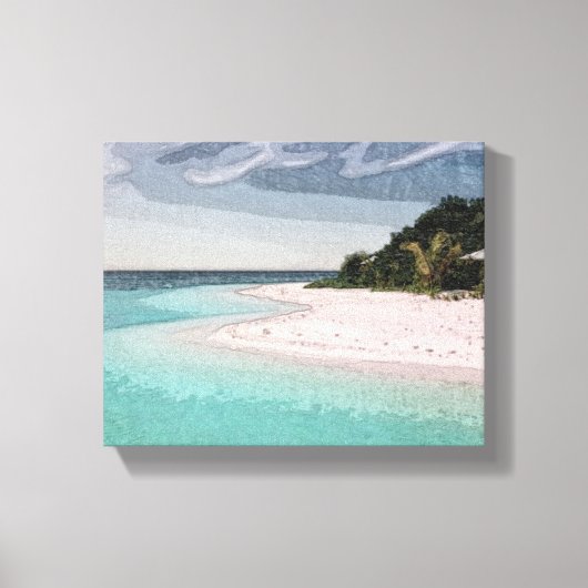 Strand, Paradijs, Eiland Canvas Afdruk (Voorkant)