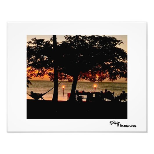 Strand Paradise. Foto Afdruk (Voorkant)