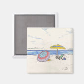 STRAND PARAPLU magneet (vierkant) (Voorkant / Achterkant)