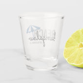 Strand Paraplu Vakantiehuis - Shot Glas (Achterkant)