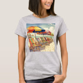Strand Paraplu's Ocean Scene T-shirt (Voorkant)