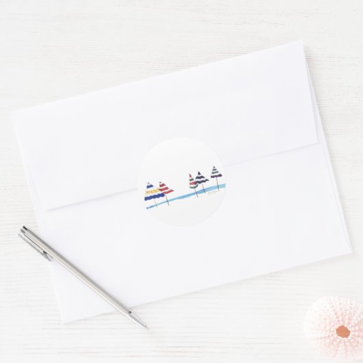 Strand Paraplu's Sticker (Envelop)