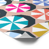 Strand Paraplu's Zomer Kust Poster (Hoek)