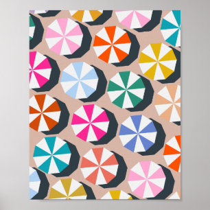 Strand Paraplu's Zomer Kust Poster