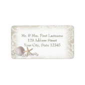 Strand Parels en Kant Etiket (Voorkant)