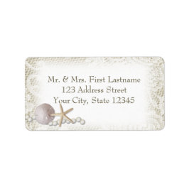 Strand Parels en Kant Etiket