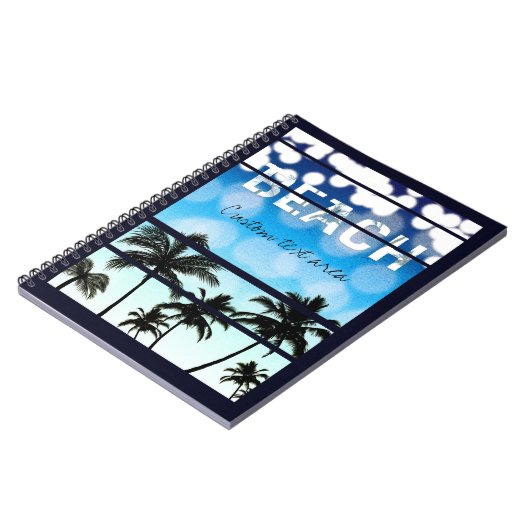 Strand Party Palm Trees Tropical Journal Notitieboek (Linkerzijde)