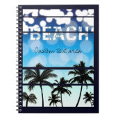Strand Party Palm Trees Tropical Journal Notitieboek (Voorkant)