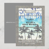 Strand Party Palm Trees Tropische Zomer Kaart (Voorkant / Achterkant)