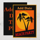 Strand Party Sign Kaart (Voorkant / Achterkant)