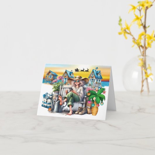 STRAND Persoonlijk, Onroerend goed, Zakelijk Kerst Kaart (Gele Bloem)