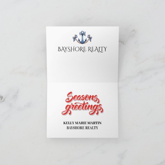 STRAND Persoonlijk, Onroerend goed, Zakelijk Kerst Kaart (Binnen)