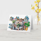 STRAND Persoonlijk, Vastgoed, Bedrijfs Kerstmis Kaart (Gele Bloem)