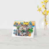 STRAND Persoonlijk, Vastgoed, Zakelijk Kerstmis Kaart (Gele Bloem)