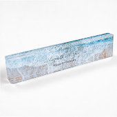 Strand Persoonlijke Blauwe Script Elegant Naambordje