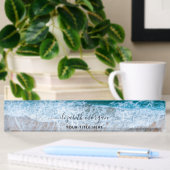 Strand Persoonlijke Blauwe Script Elegant Naambordje
