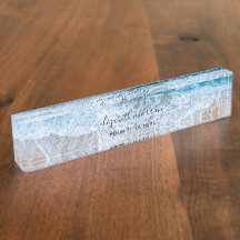 Strand Persoonlijke Blauwe Script Elegant