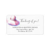 Strand Pet Denken aan uw terugkeer adres Etiket (Voorkant)