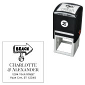 Strand pijl directionele teken paar retour adres  zelfinktende stempel (In situ)