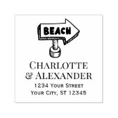 Strand pijl directionele teken paar retour adres zelfinktende stempel (Design)