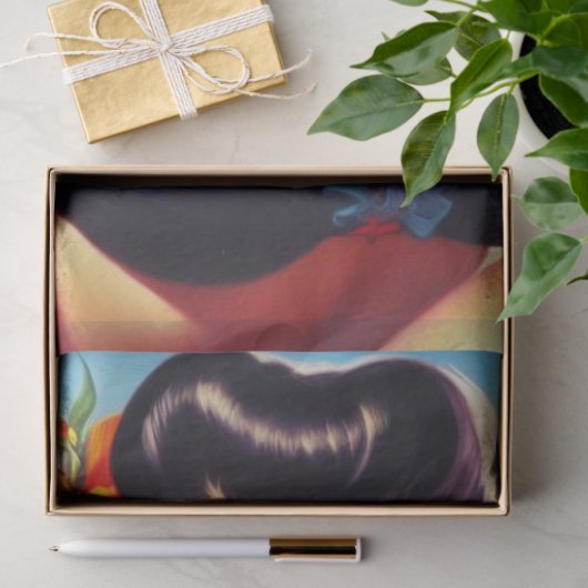 strand Pin-up schilderij Tissuepapier (Geschenk)