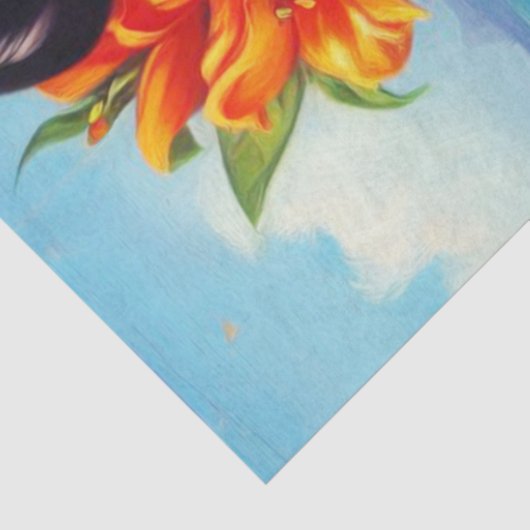 strand Pin-up schilderij Tissuepapier (Detail)