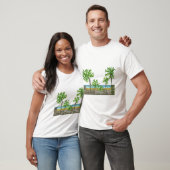 Strand Pixel Art Natuur T-shirt (Unisex)