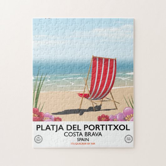 Strand Platja del Portitxol, Costa Brava, Spanje Legpuzzel (Verticaal)