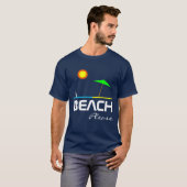 Strand Please Funny one-of-a-kind aanpasbaar T-shirt (Voorkant volledig)