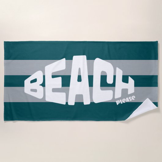 Strand Please Philly Football Groene Strandlaken (Voorkant)