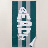 Strand Please Philly Football Groene Strandlaken (Voorkant)