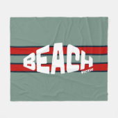 Strand Please stoffig blauw en rood Fleece Deken (Voorkant (Horizontaal))