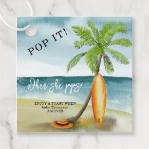 Strand - Pop het! Als ze poppen! Bedankjes Labels