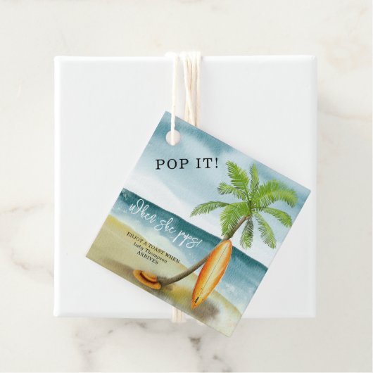 Strand - Pop het! Als ze poppen! Bedankjes Labels (In situ)