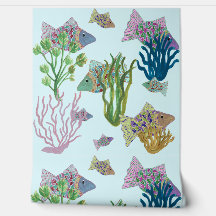 Strand Pop kunst vis en Zee anemonen