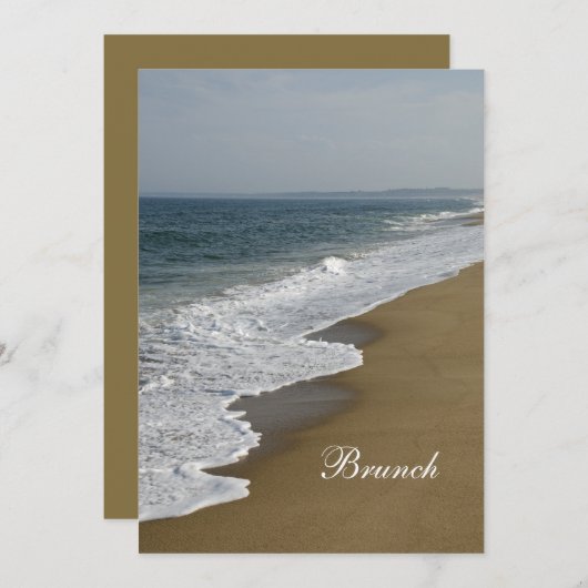Strand Post-Huwelijksbrunch-uitnodiging Kaart (Voorkant / Achterkant)