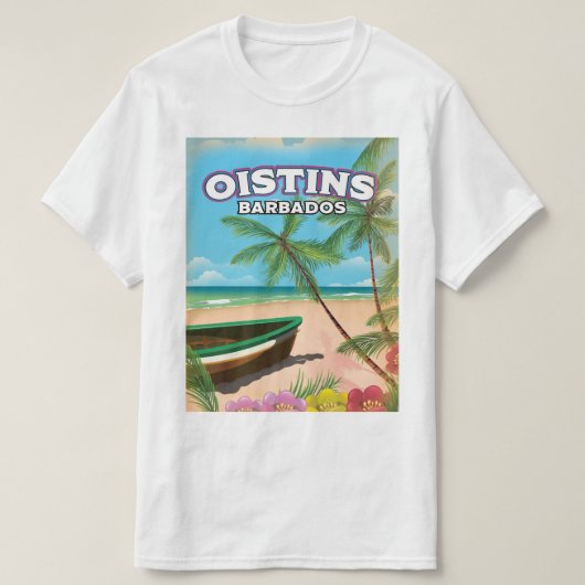  strand poster Oistins Barbados T-shirt (Design voorkant)
