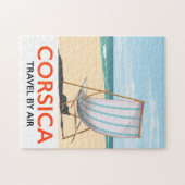 strand poster van Corsica "door de lucht" Legpuzzel (Horizontaal)