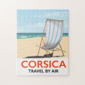 strand poster van Corsica "door de lucht" Legpuzzel (Verticaal)