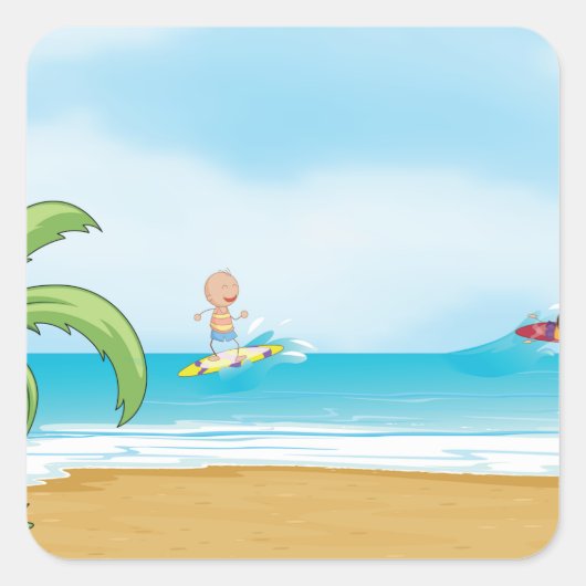 Strand Pret Stickers (Voorkant)