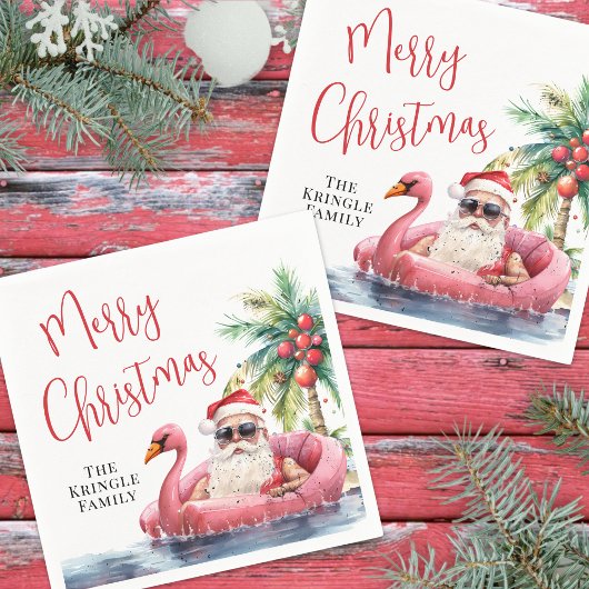 Strand Prettig Kerstfeest Servet