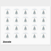 Strand Prettig Kerstmis Ronde Sticker (Vel)
