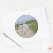 Strand promenade foto ronde sticker (Envelop)