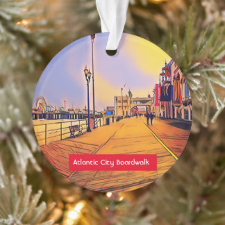 Strand Promenade Pop Art Ornament