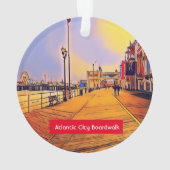 Strand Promenade Pop Art Ornament (achterkant)