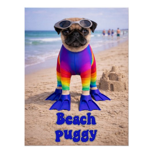 Strand Puggie Perfect Poster (Voorkant)