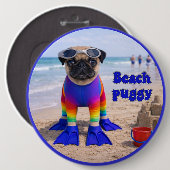 Strand Puggie Ronde Button 6,0 Cm (Voorkant /achterkant)